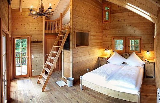 The bedroom and loft