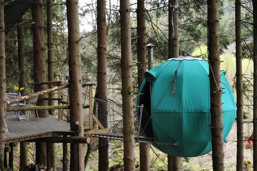 Expérience unique - tente dans les arbres se balançant dans les arbres