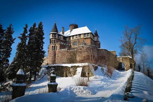 Het kasteel in de winter